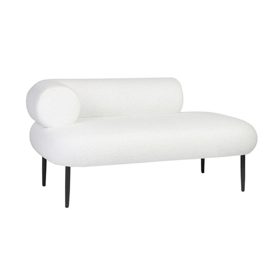 DKD Home Decor Sofa White Black Metal Scandi 127.5 x 73.5 x 64 cm