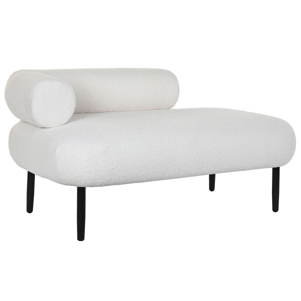 Sofá DKD Home Decor Blanco Negro Metal Scandi 127,5 x 73,5 x 64 cm