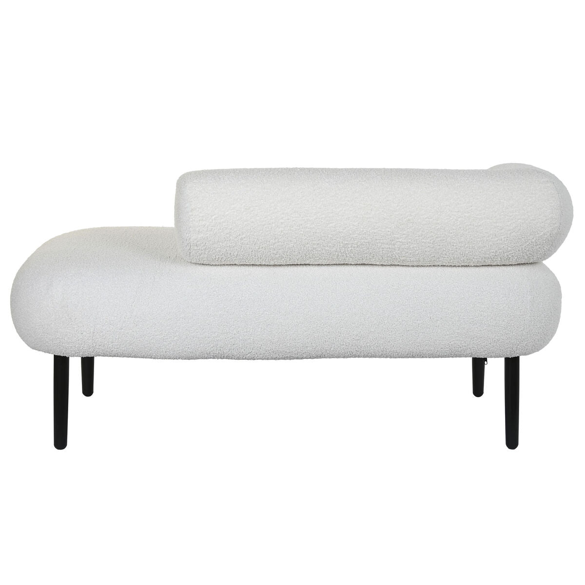 Sofá DKD Home Decor Blanco Negro Metal Scandi 127,5 x 73,5 x 64 cm