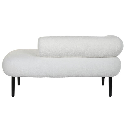 DKD Home Decor Sofa White Black Metal Scandi 127.5 x 73.5 x 64 cm