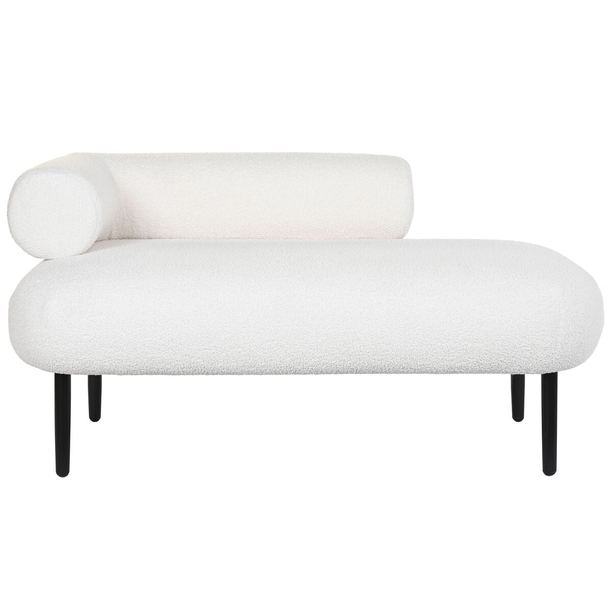 Sofá DKD Home Decor Blanco Negro Metal Scandi 127,5 x 73,5 x 64 cm