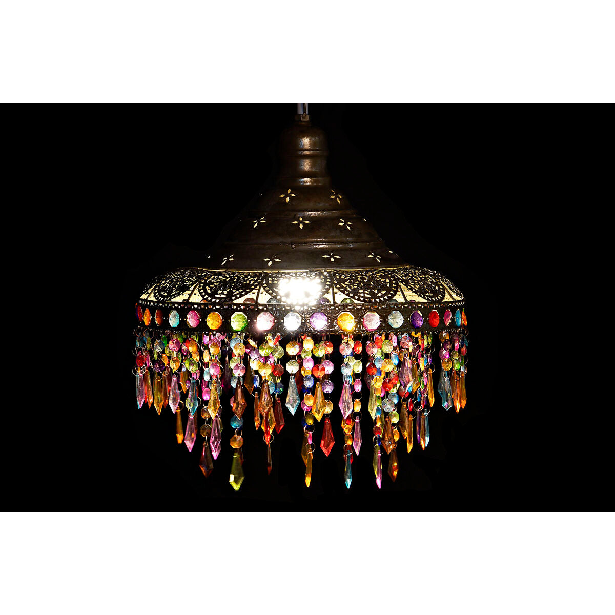 DKD Home Decor Ceiling Lamp 37 x 37 x 38 cm Gold Metal Multicolour 50 W