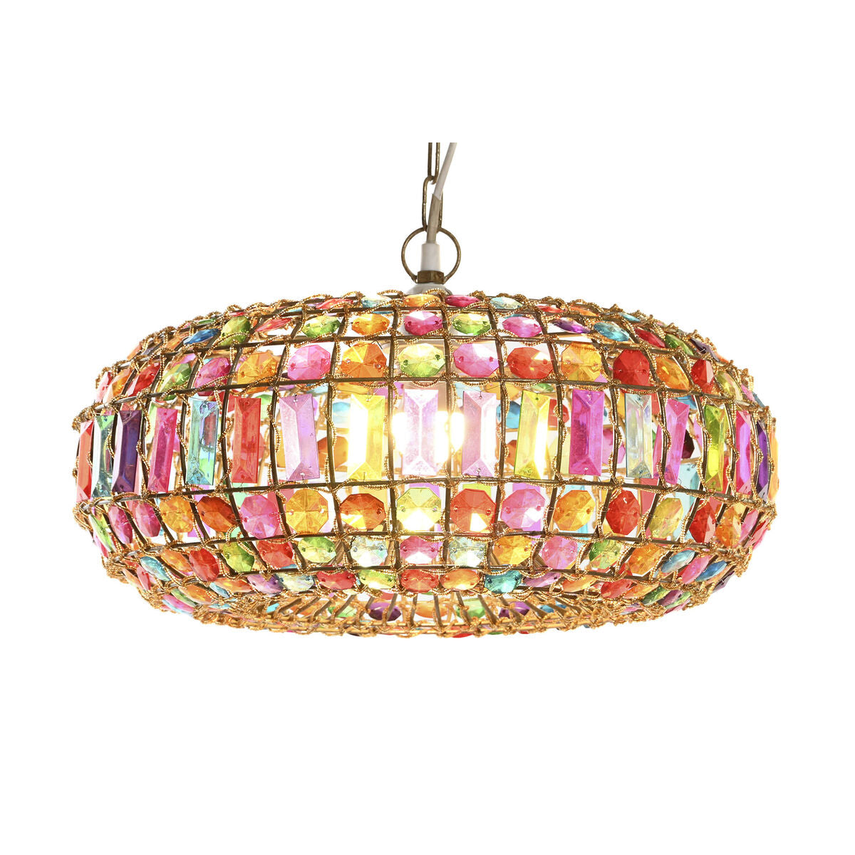 DKD Home Decor Ceiling Lamp 44 x 44 x 23.5 cm Metal Copper Multicolour 40 W 50 W