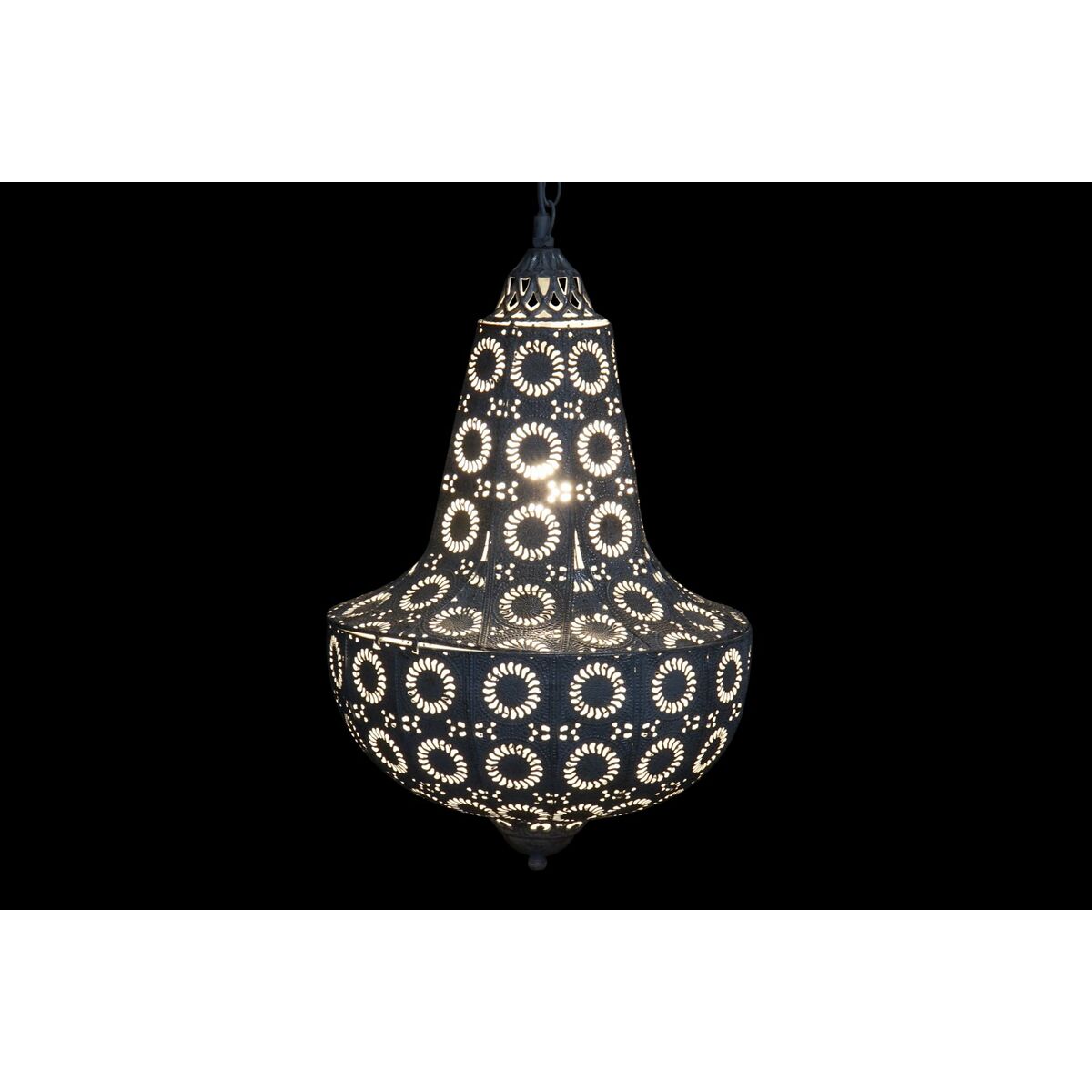 DKD Home Decor White Metal Ceiling Lamp