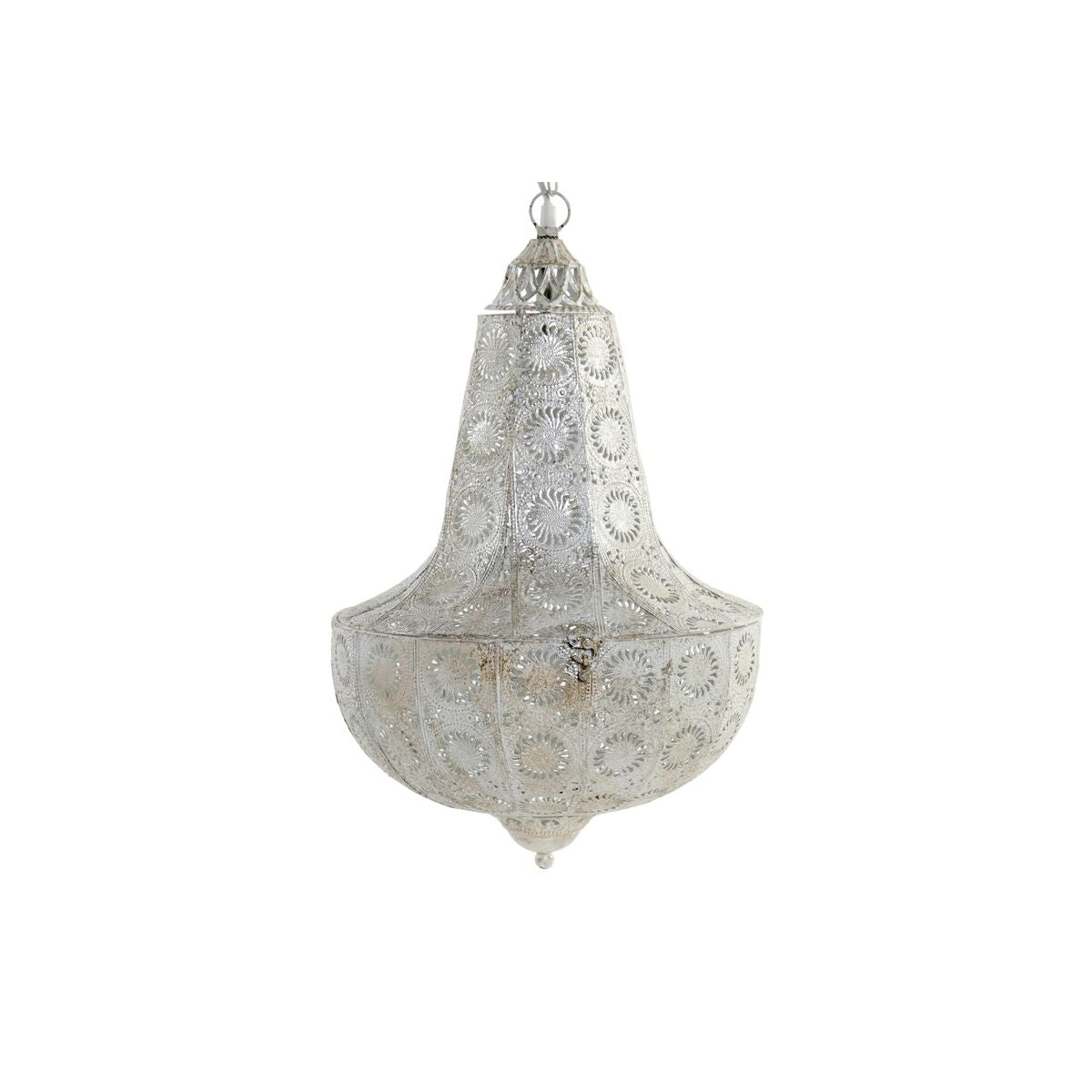 DKD Home Decor White Metal Ceiling Lamp