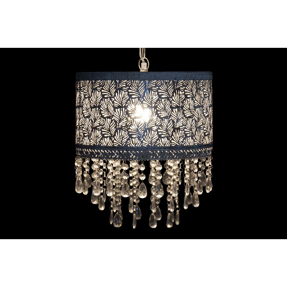 DKD Home Decor Silver Metal Ceiling Lamp