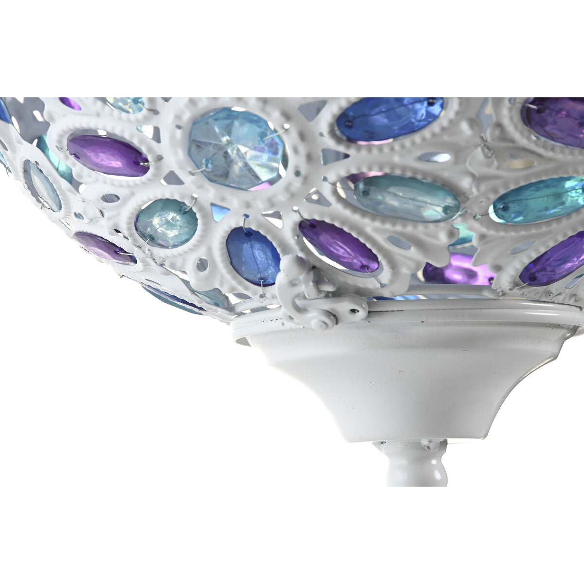 DKD Home Decor Ceiling Lamp 28 x 28 x 44 cm White Metal Multicolour 50 W