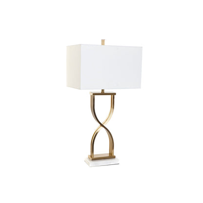 DKD Home Decor Table Lamp 40 x 23 x 79 cm Gold Metal White Marble 40 W 240 V