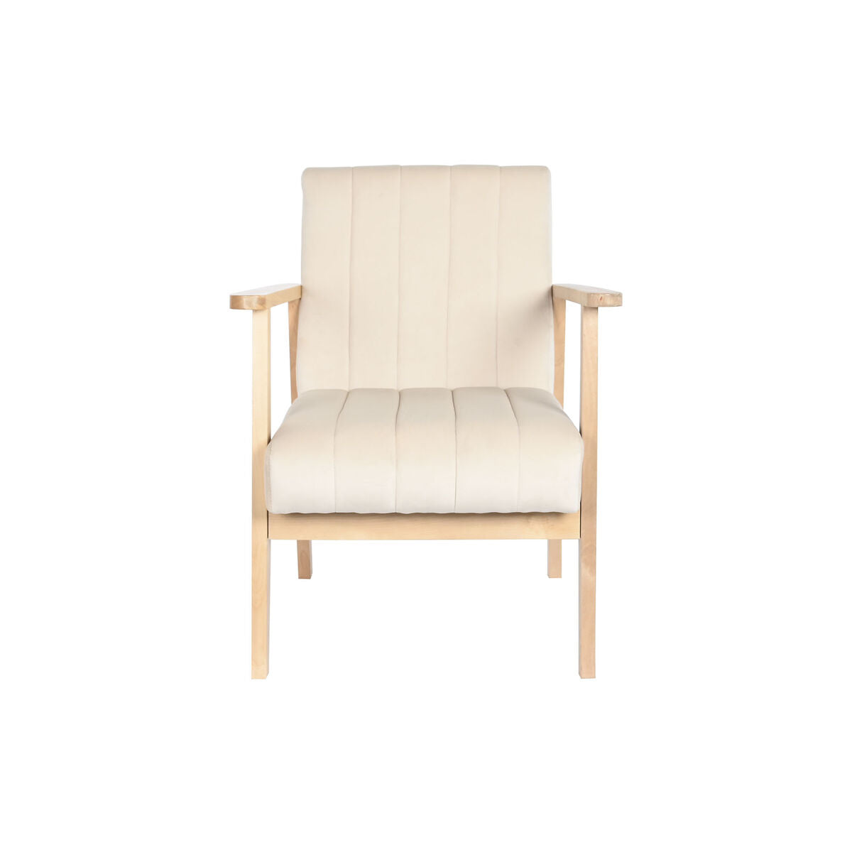 Sillón DKD Home Decor Beige Natural Pino 63 x 68 x 81 cm