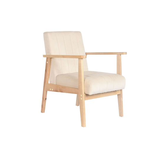 DKD Home Decor Armchair Beige Natural Pine 63 x 68 x 81 cm