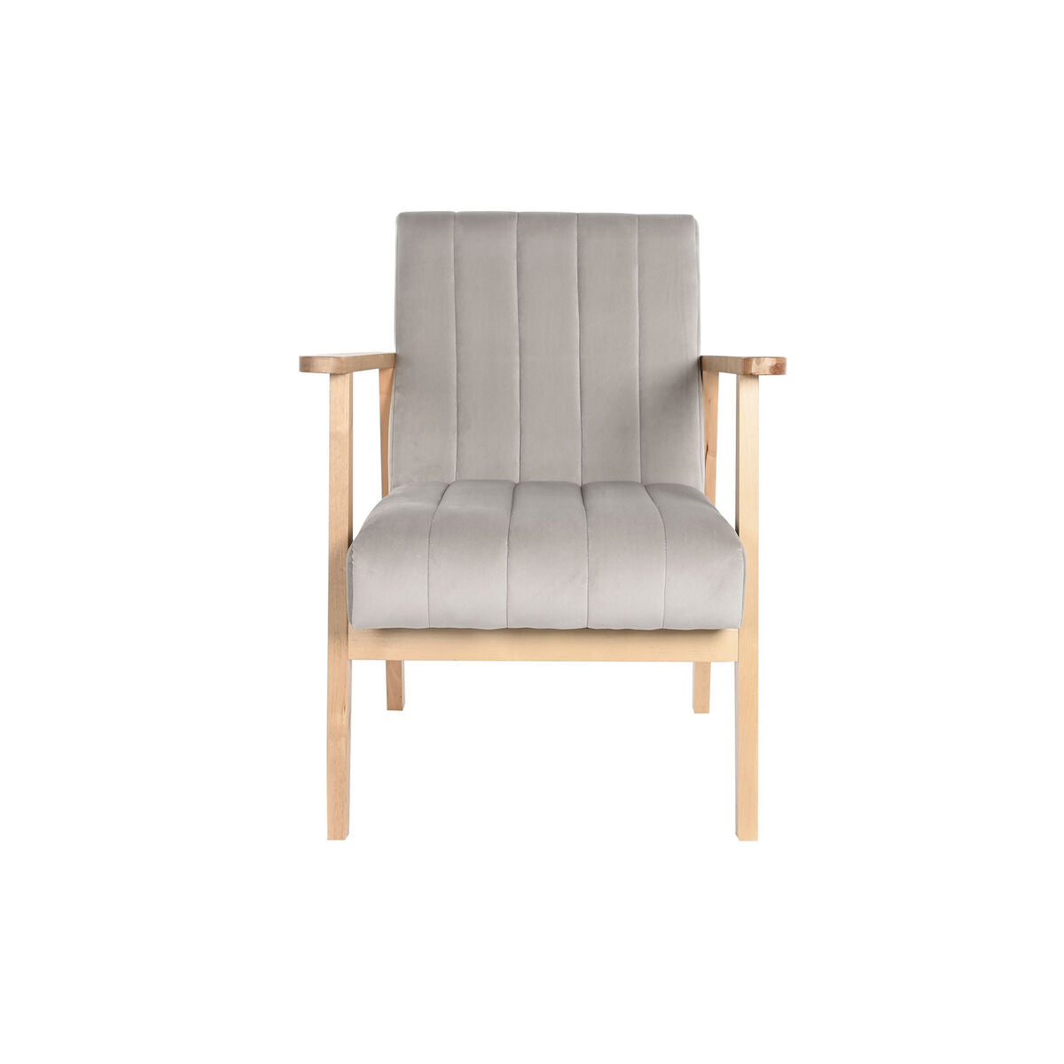 DKD Home Decor Armchair 63 x 68 x 81 cm Natural Grey Beige Pine