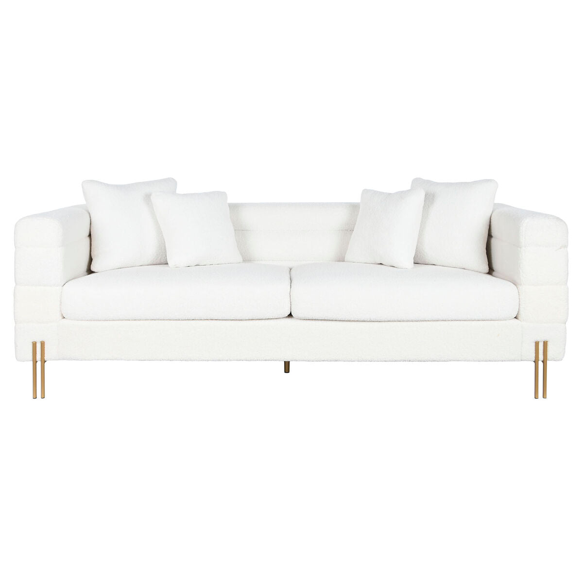 DKD Home Decor Sofa White Metal 205 x 85 x 73 cm