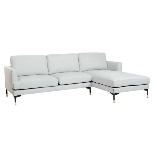 Chaise Longue Sofa DKD Home Decor Light Gray Metal 250 x 160 x 85 cm