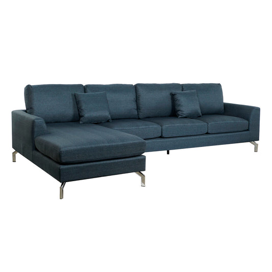 DKD Home Decor Sofa Blue Metal 300 x 160 x 85 cm