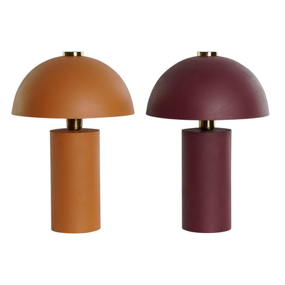 DKD Home Decor Table Lamp Orange Magenta Gold Metal 50 W 220 V 31 x 31 x 45 cm (2 Units)