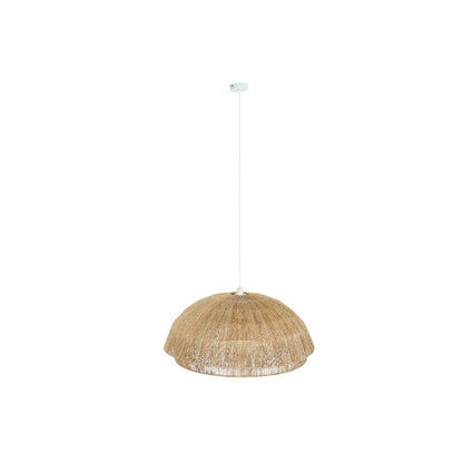 DKD Home Decor Ceiling Lamp Light Brown Jute Iron 50 W 80 x 80 x 33 cm