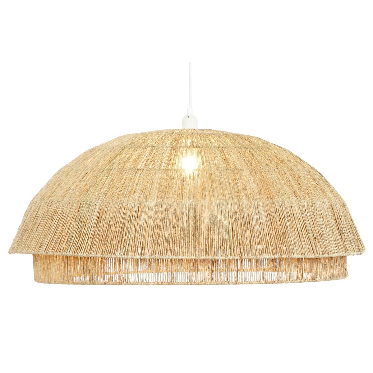 DKD Home Decor Ceiling Lamp Light Brown Jute Iron 50 W 80 x 80 x 33 cm