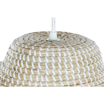 DKD Home Decor Ceiling Lamp Natural White Light Brown Crystal 50 W 70 x 70 x 20 cm