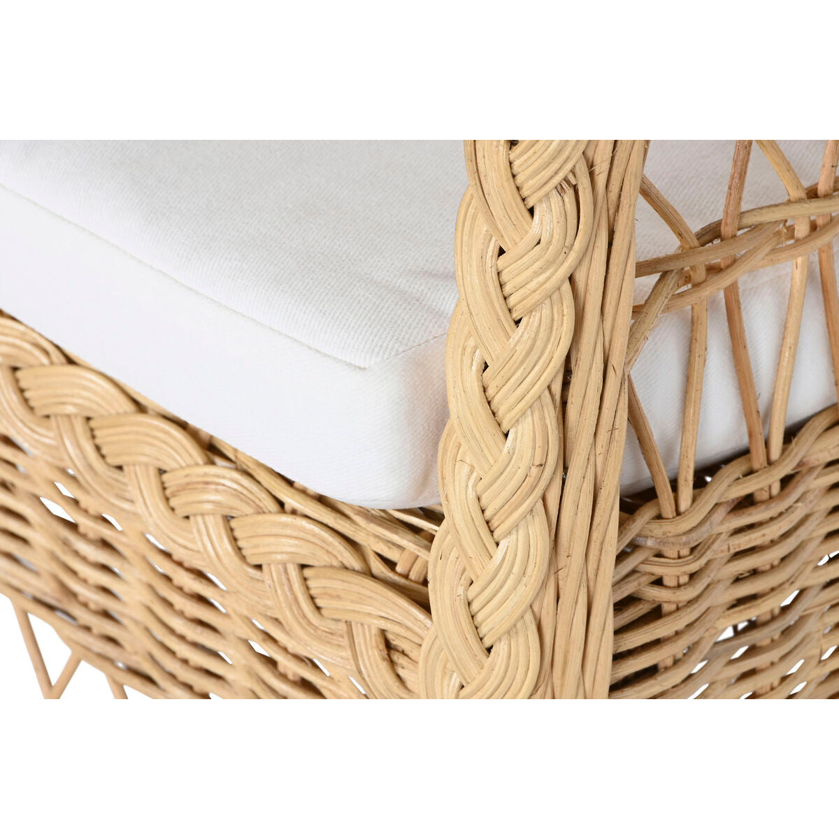 Sillón DKD Home Decor Blanco Natural 56 x 63 x 86 cm