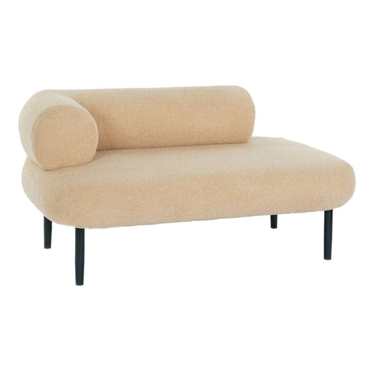 Sofá DKD Home Decor Negro Beige Metal Scandi 127,5 x 73,5 x 64 cm