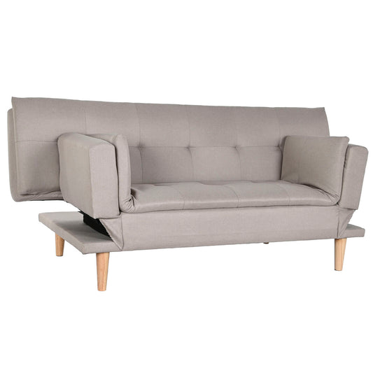 DKD Home Decor Sofa Bed Beige Scandi Wood 180 x 85 x 83 cm