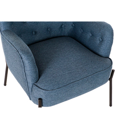 Sillón DKD Home Decor Azul Negro Metal 65 x 73 x 79,5 cm