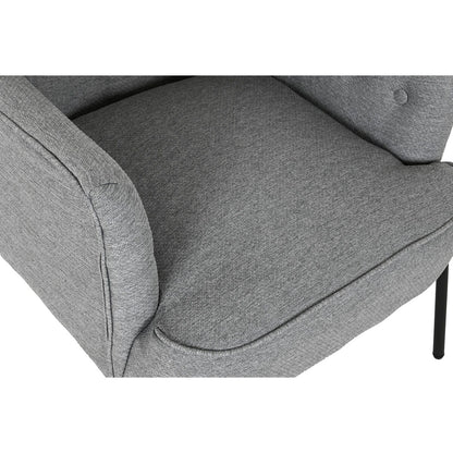 DKD Home Decor Armchair Grey Metal 65 x 73 x 79.5 cm