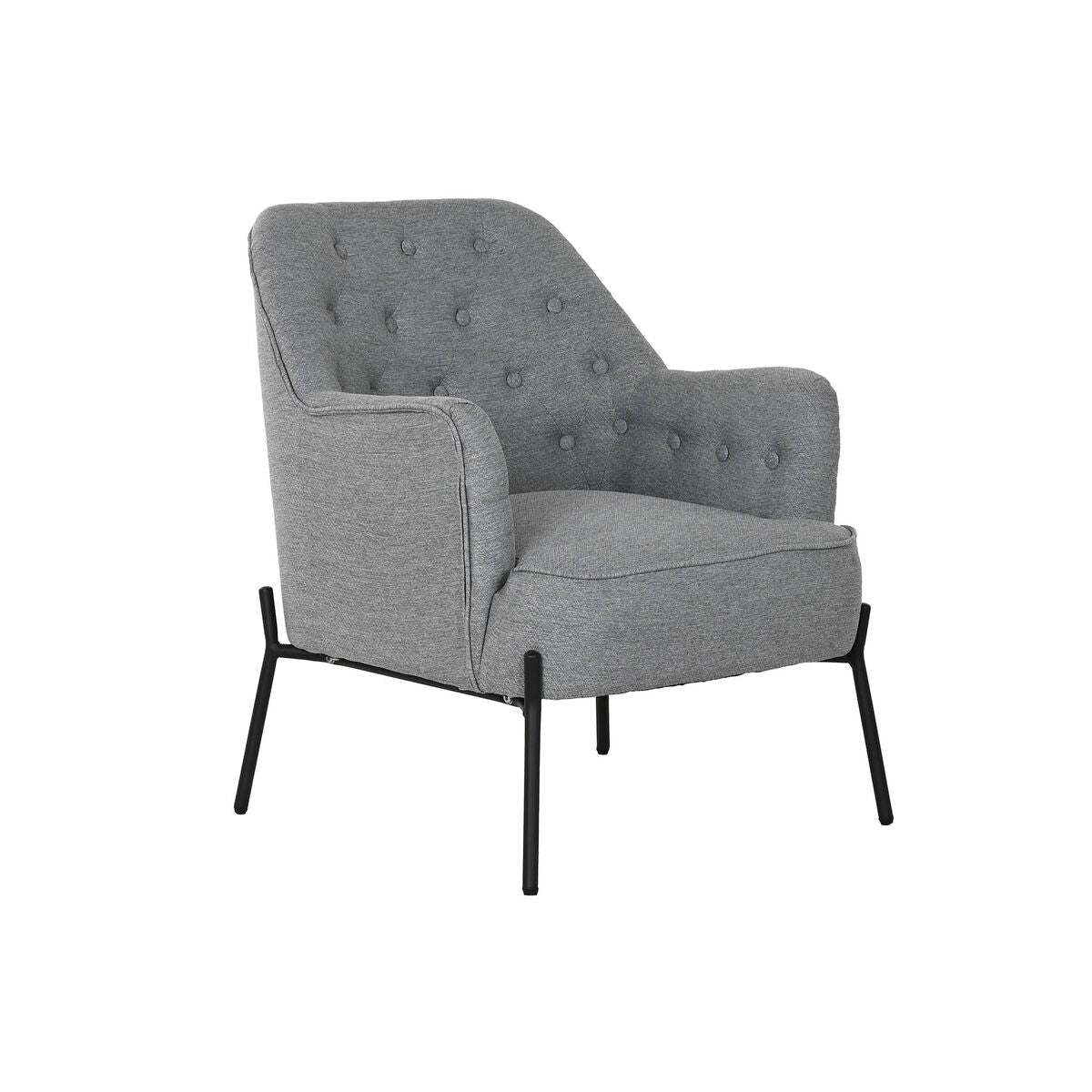 DKD Home Decor Armchair Grey Metal 65 x 73 x 79.5 cm