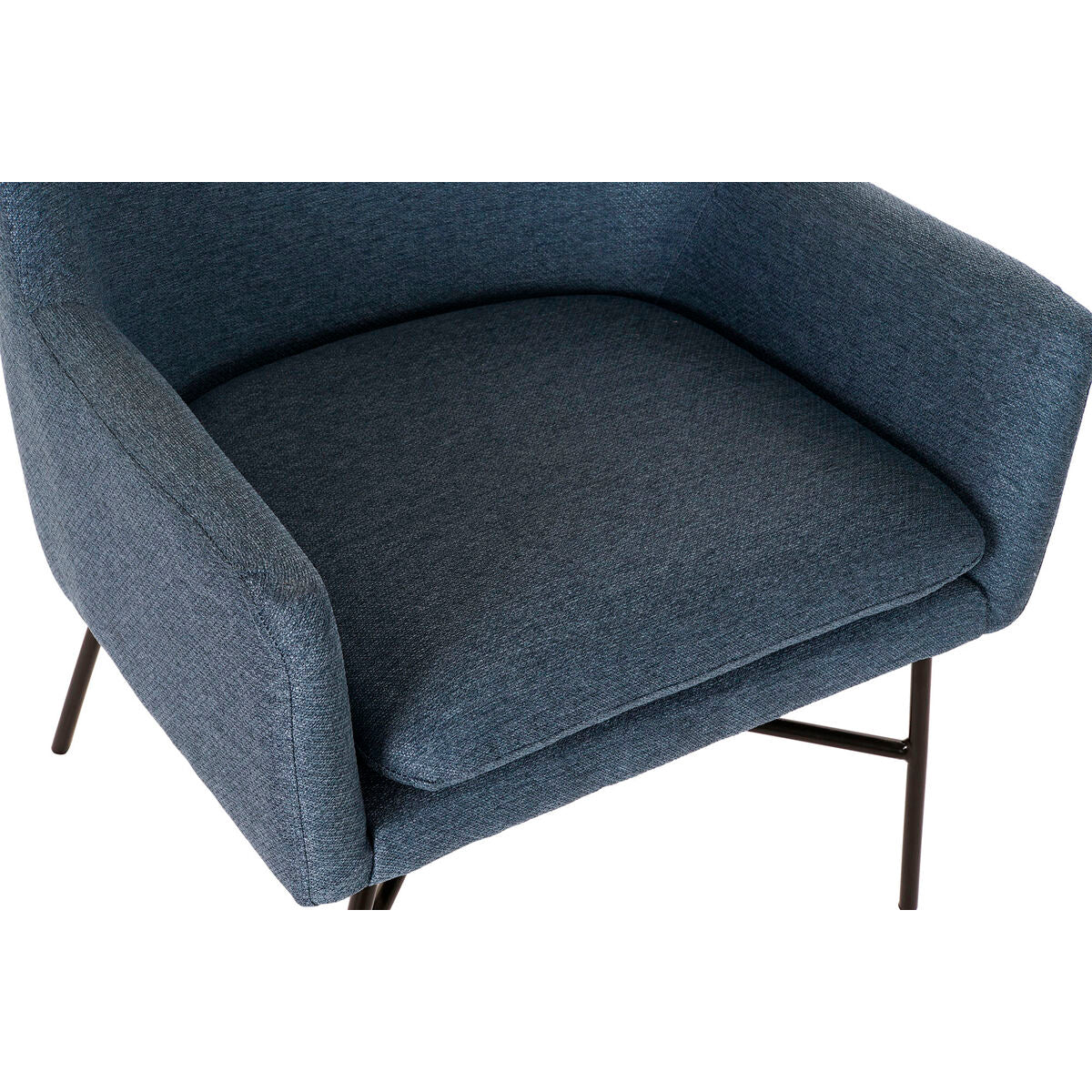 DKD Home Decor Armchair Blue Black Metal 66 x 62 x 75 cm