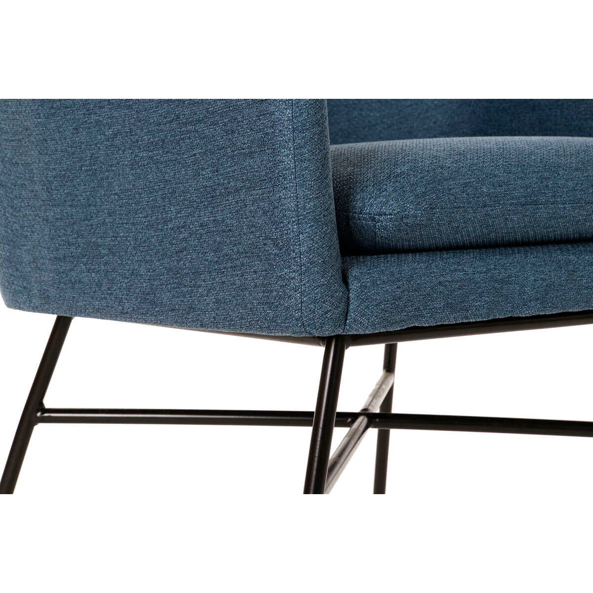 Sillón DKD Home Decor Azul Negro Metal 66 x 62 x 75 cm