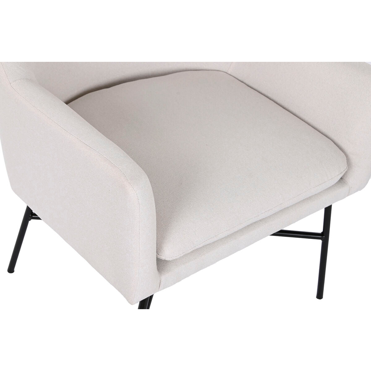 DKD Home Decor Beige Metal Armchair 66 x 62 x 75 cm