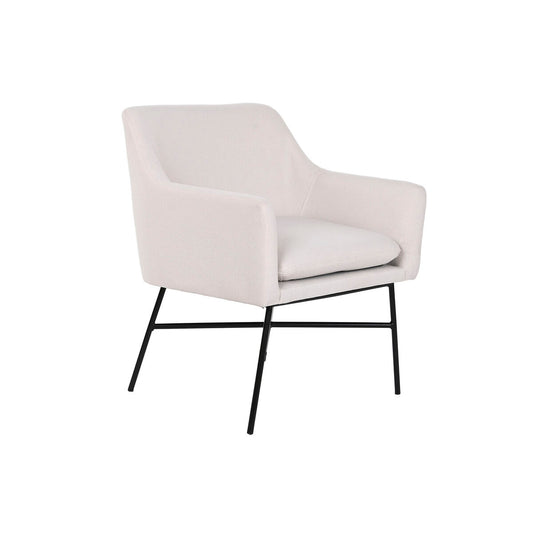 DKD Home Decor Beige Metal Armchair 66 x 62 x 75 cm