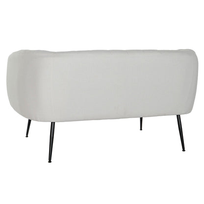 Sofá DKD Home Decor Negro Greige Espuma Madera Metal Terciopelo Scandi 129 x 75 x 73 cm