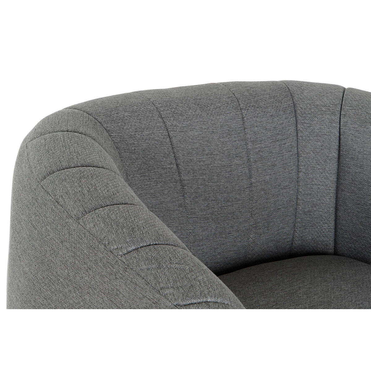 Sillón DKD Home Decor Negro Gris Espuma Madera Metal 81 x 75 x 73 cm