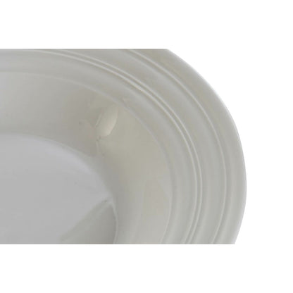 DKD Home Decor Deep Plate White Porcelain 20 x 20 x 3 cm