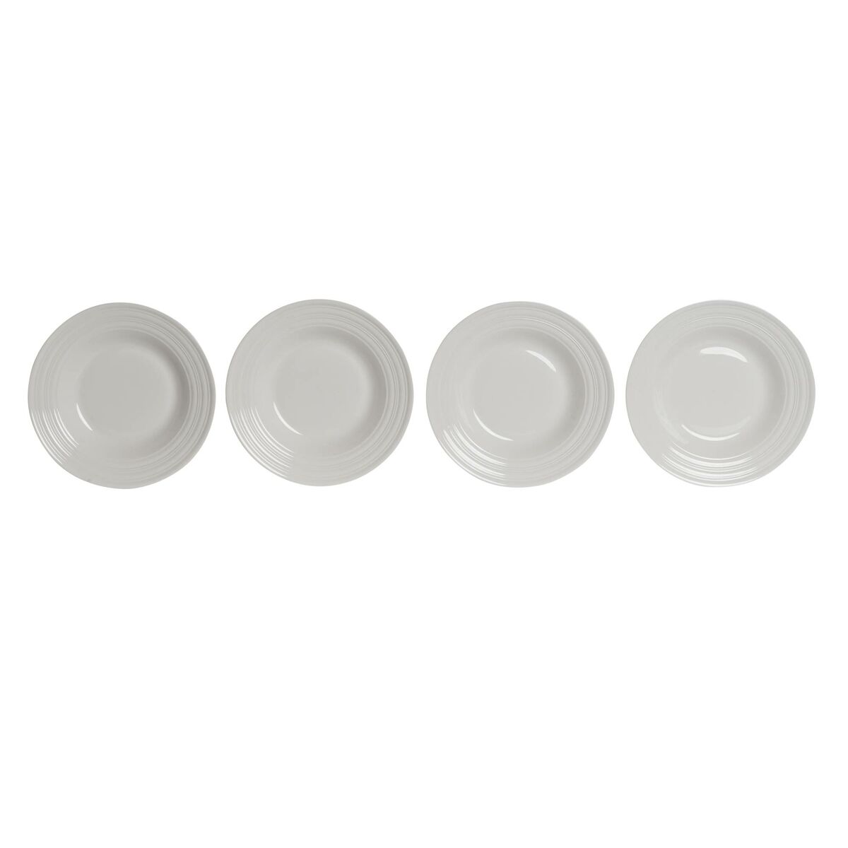 DKD Home Decor Deep Plate White Porcelain 20 x 20 x 3 cm