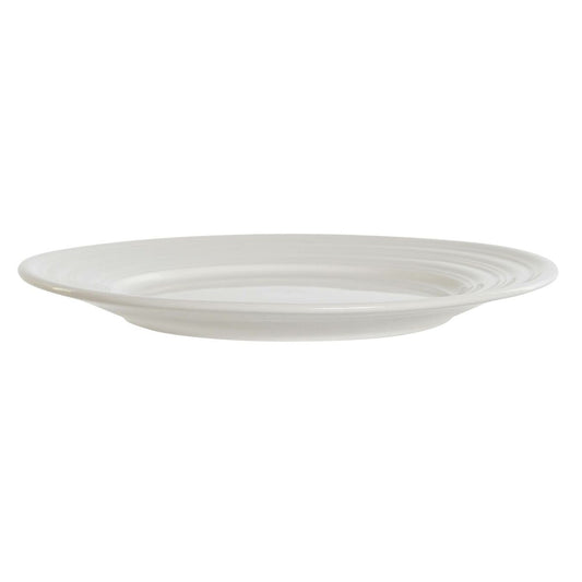 Plato Llano DKD Home Decor Blanco Porcelana 19 x 19 x 2 cm