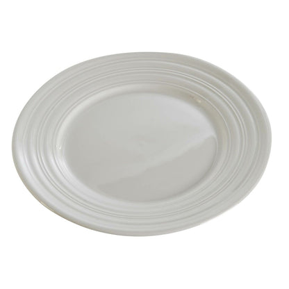 DKD Home Decor White Porcelain Flat Plate 19 x 19 x 2 cm