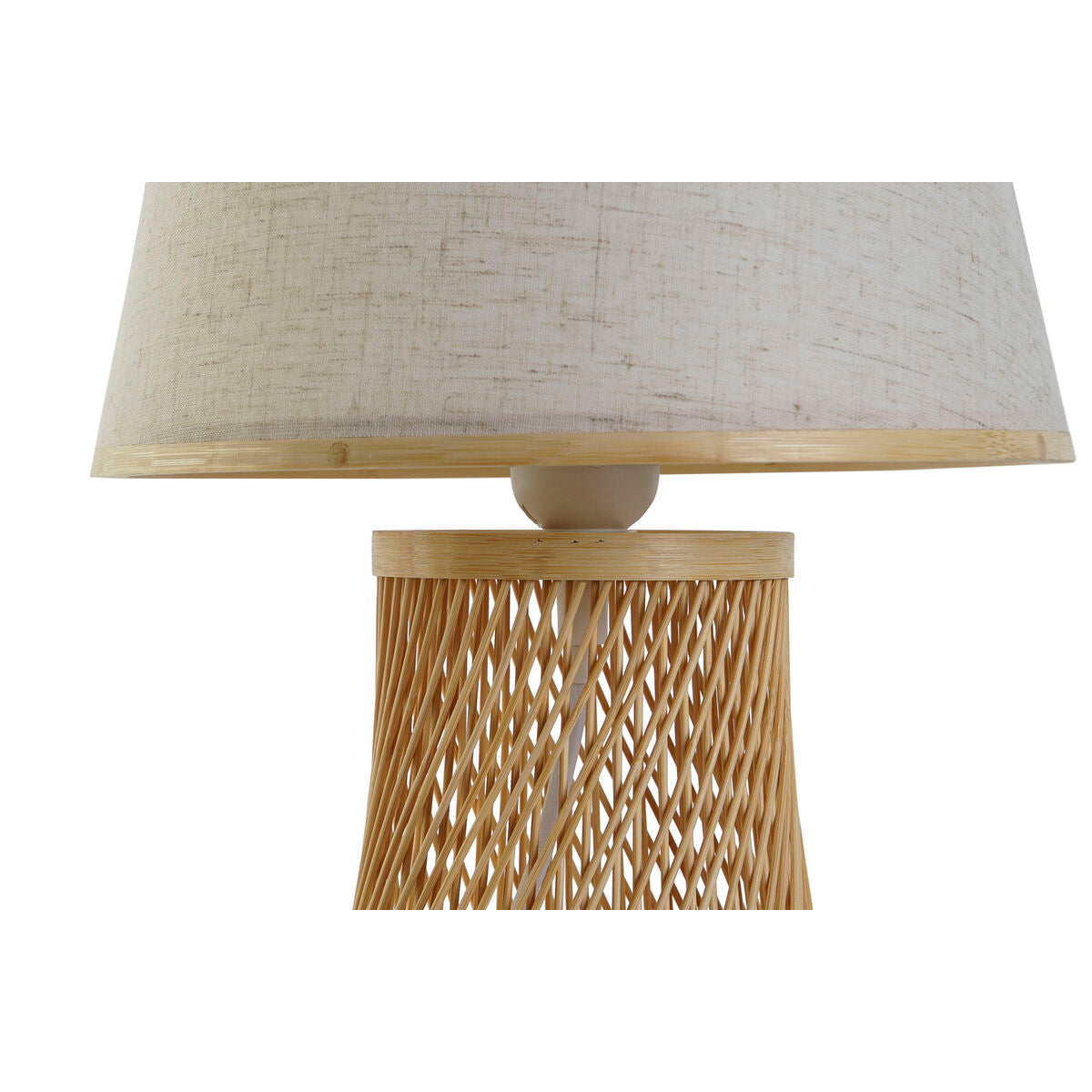 Lámpara de mesa DKD Home Decor Marrón Natural Bambú 50 W 220 V 24 x 24 x 37 cm