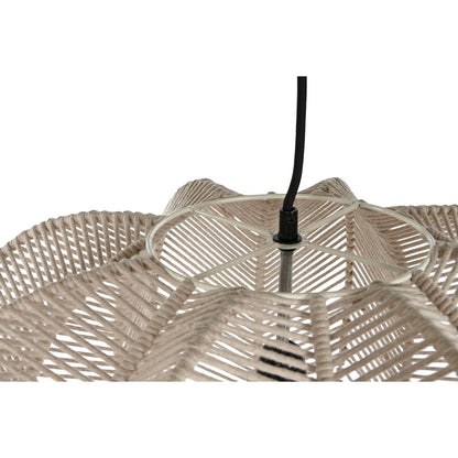 Home ESPRIT Beige Rope Ceiling Lamp 50 W 60 x 60 x 35 cm