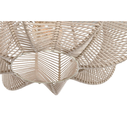 Home ESPRIT Beige Rope Ceiling Lamp 50 W 60 x 60 x 35 cm