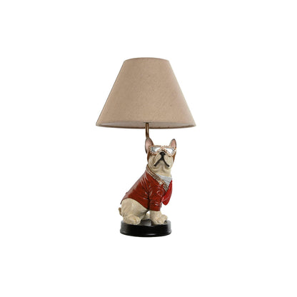 Home ESPRIT Table Lamp White Red Metal Resin 50 W 220 V 26 x 26 x 46 cm