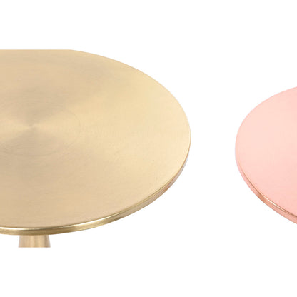 Set of 2 Home ESPRIT tables Golden Copper 46 x 46 x 51 cm