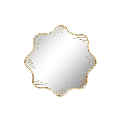 Home ESPRIT Wall Mirror Gold Metal Glass 73 x 2 x 73 cm