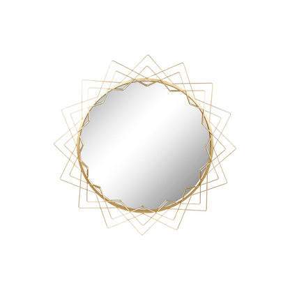 Home ESPRIT Wall Mirror Gold Metal Glass 80 x 2.5 x 80 cm 80 x 2.50 x 80 cm