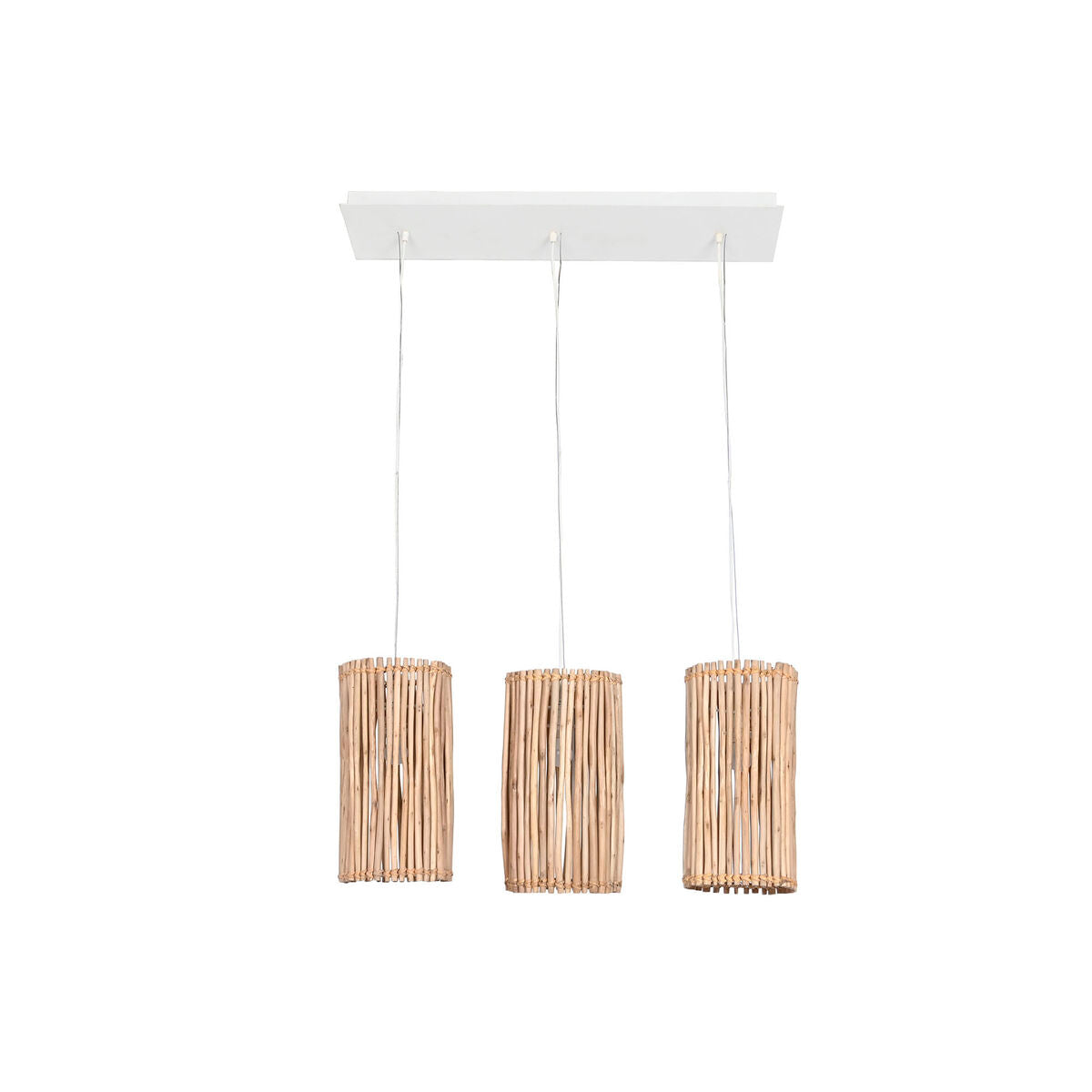 Home ESPRIT Ceiling Lamp Natural White Eucalyptus Wood 50 W 20 x 20 x 40 cm