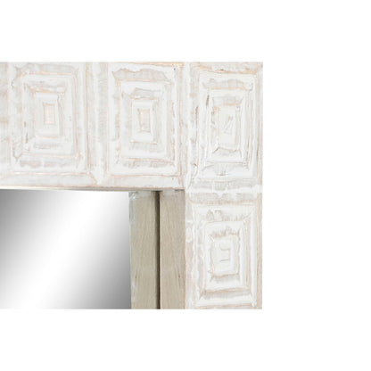 Home ESPRIT Wall Mirror Natural White Indian Mango Wood 94 x 3 x 140 cm