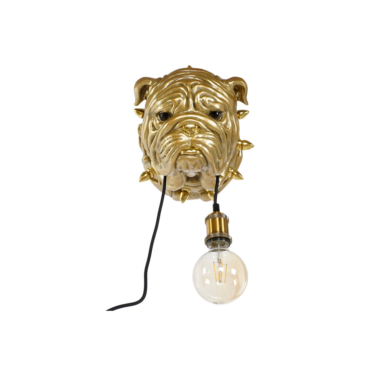 Home ESPRIT Wall Lamp Gold Resin 50 W Modern Bulldog 220 V 25 x 23 x 29 cm