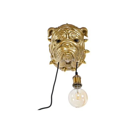 Home ESPRIT Wall Lamp Gold Resin 50 W Modern Bulldog 220 V 25 x 23 x 29 cm