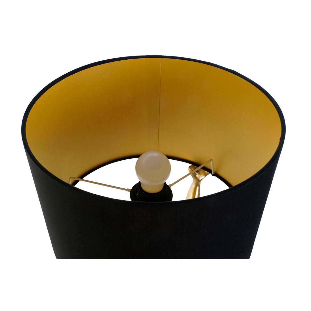 Home ESPRIT Black Golden Resin Table Lamp 50 W 220 V 31 x 28 x 50 cm (2 Units)